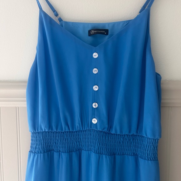 Prettygarden Women’s Size Medium Blue Sleeveless Spaghetti Strap Maxi Dress - Picture 2 of 10